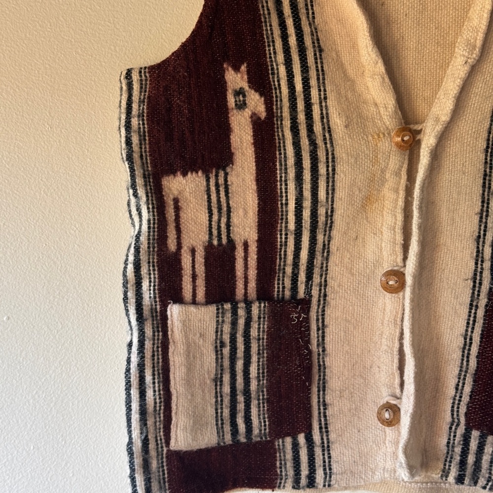 Alpaca Patterned Wool Vest - Picture 3 of 6